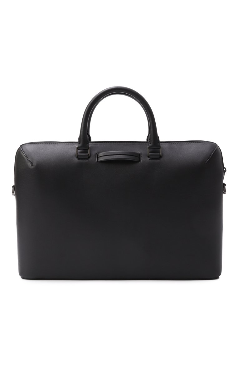 Мужская портфель ZEGNA черного цвета, арт. C2157Z/LHGRN | Фото 6 (Ремень/цепочка: На ремешке; Материал: Натуральная кожа; Размер: large; Сумки-технические: Портфели)
