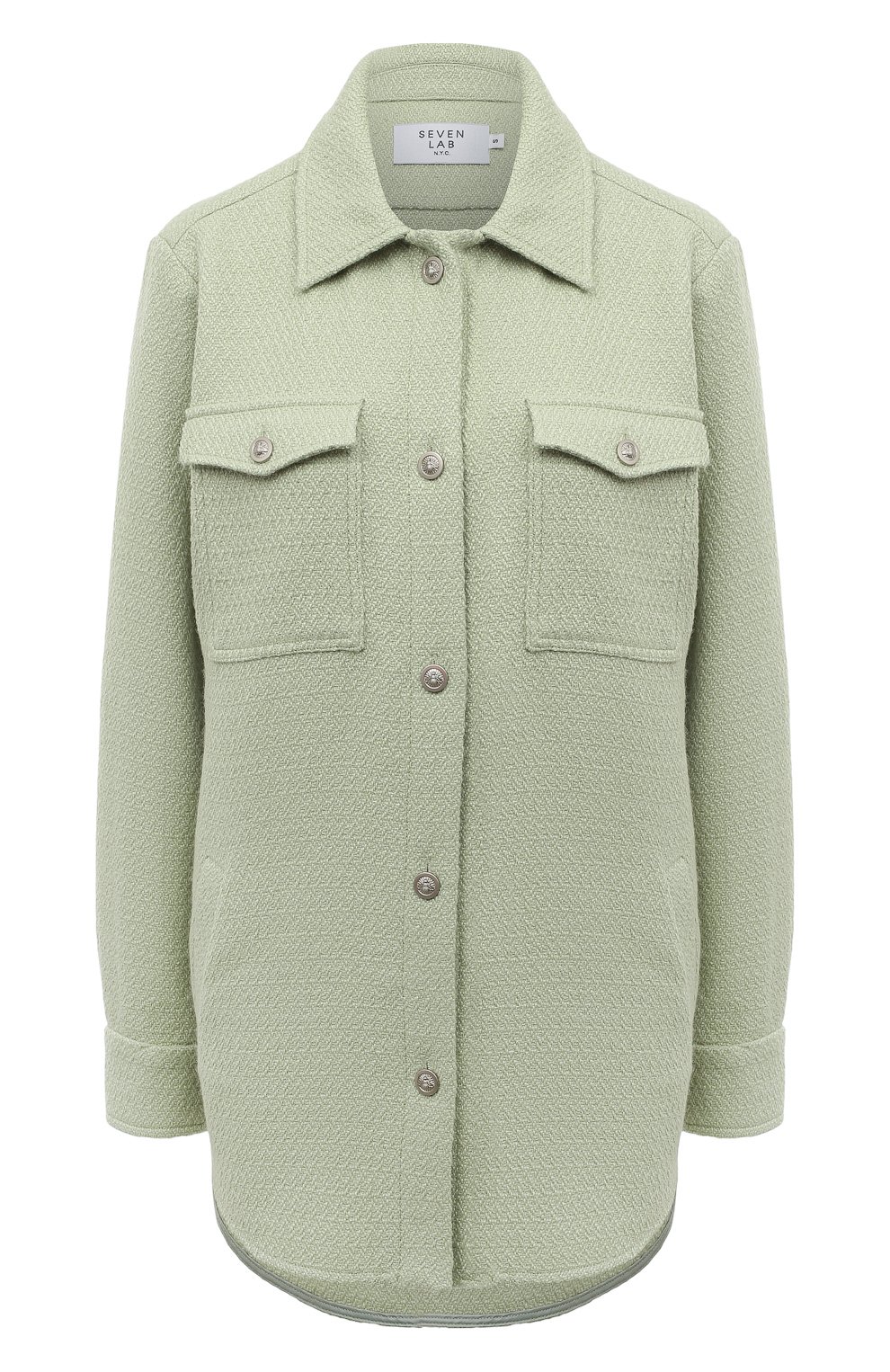 Шерстяная рубашка SEVEN LAB оливкового цвета по цене 25200 руб., арт. SBT.05.520.320, фото 1 Шерстяная рубашка SEVEN LAB, арт. SBT.05.520.320, фото 1
