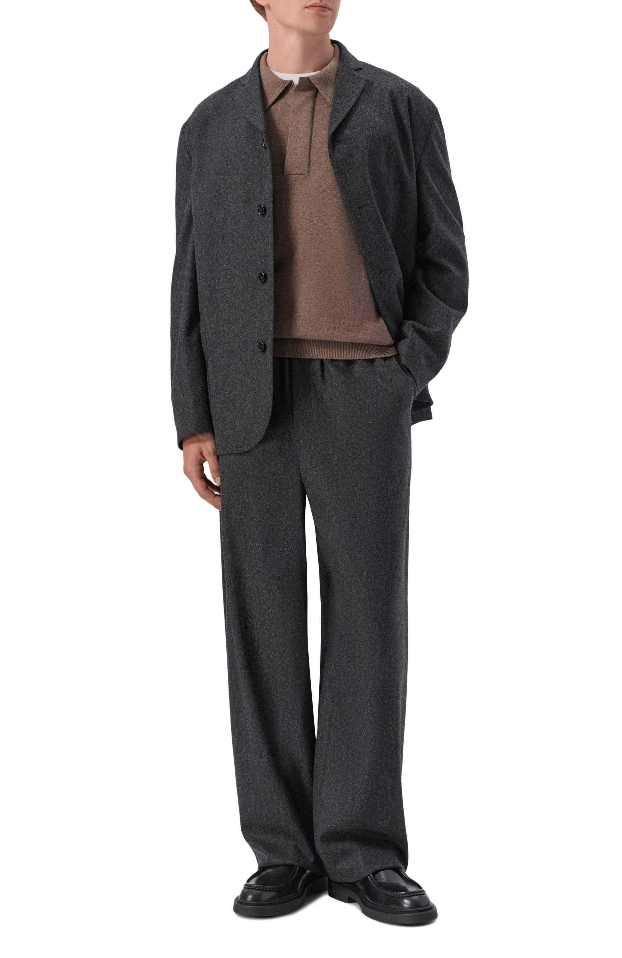 Хлопковые брюки JIL SANDER темно-серого цвета по цене 227000 руб., арт. J22KA0406/J40333, фото 2 Хлопковые брюки JIL SANDER, арт. J22KA0406/J40333, фото 2