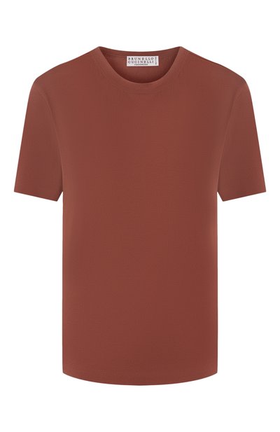 Женская хлопковая футболка BRUNELLO CUCINELLI, арт. M0T81BI100