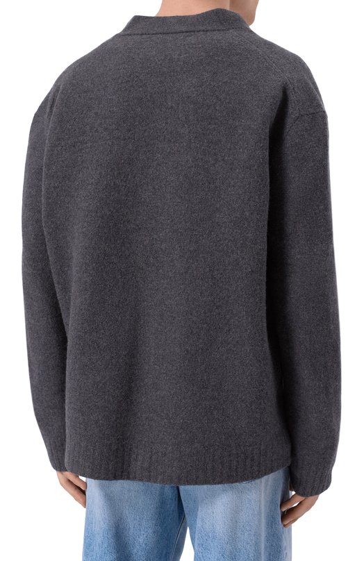 Шерстяной кардиган Jil Sander J22HP0005-J14506 Серый  J22HP0005-J14506 Фото 4