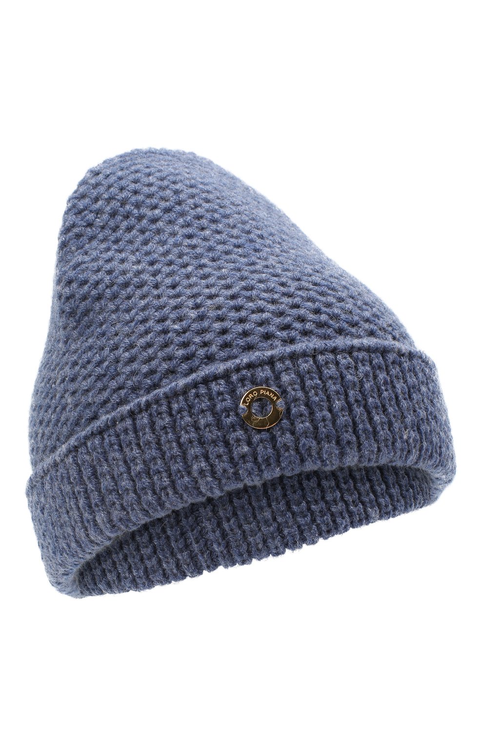 Кашемировая шапка LORO PIANA синего цвета по цене 39600 руб., арт. FAE1298, фото 1 Кашемировая шапка LORO PIANA, арт. FAE1298, фото 1