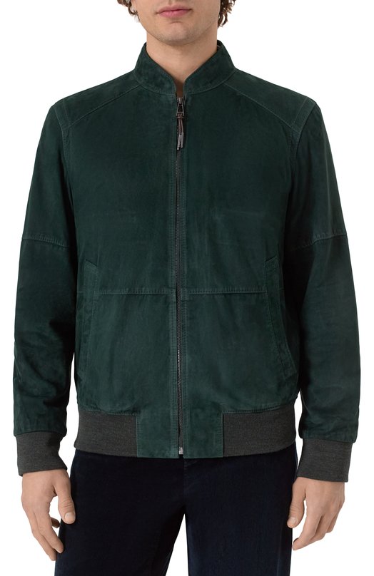 Замшевый бомбер Windsor B0RELL03-L/1300160L Зелёный  B0RELL03-L/1300160L Фото 3