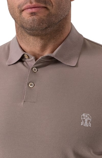 Хлопковое поло BRUNELLO CUCINELLI, арт. ME8548788, фото 5