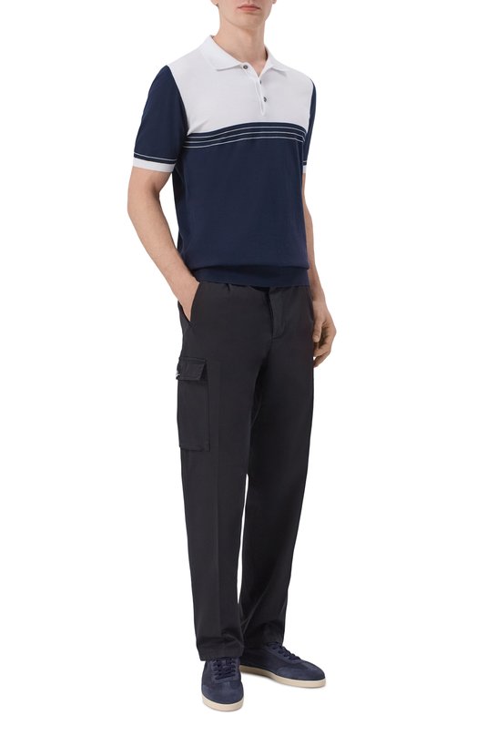 Хлопковые брюки-карго Kiton UP0005K0600H Чёрный  UP0005K0600H Фото 2
