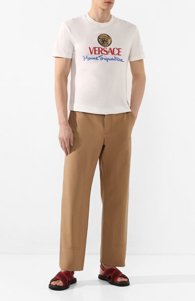 Комбинированные сандалии ALEXANDER MCQUEEN красного цвета по цене 56050 руб., арт. 604275/WHRWC, фото 2 Комбинированные сандалии ALEXANDER MCQUEEN, арт. 604275/WHRWC, фото 2