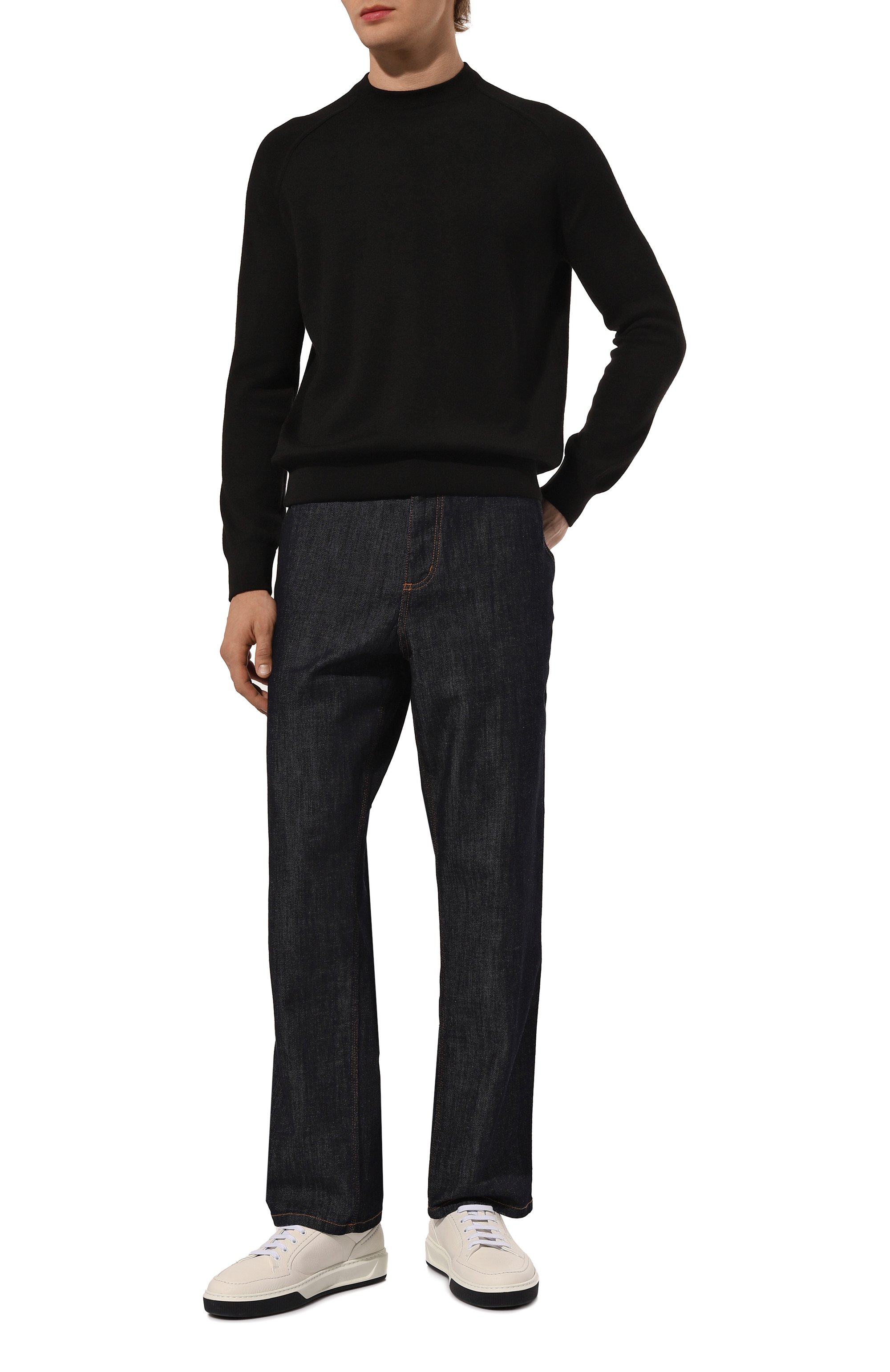 Джемпер из шерсти и шелка ZILLI черного цвета по цене 142000 руб., арт. KRNR01M0240VDBL00, фото 2 Джемпер из шерсти и шелка ZILLI, арт. KRNR01M0240VDBL00, фото 2