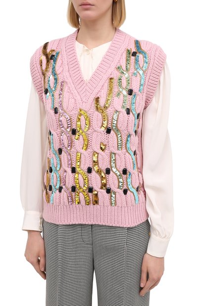 Шерстяной жилет GUCCI, арт. 622149/XKBCI, фото 3