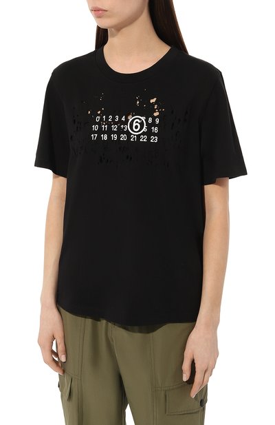 Хлопковая футболка MM6, арт. S62GD0152/S23588, фото 3