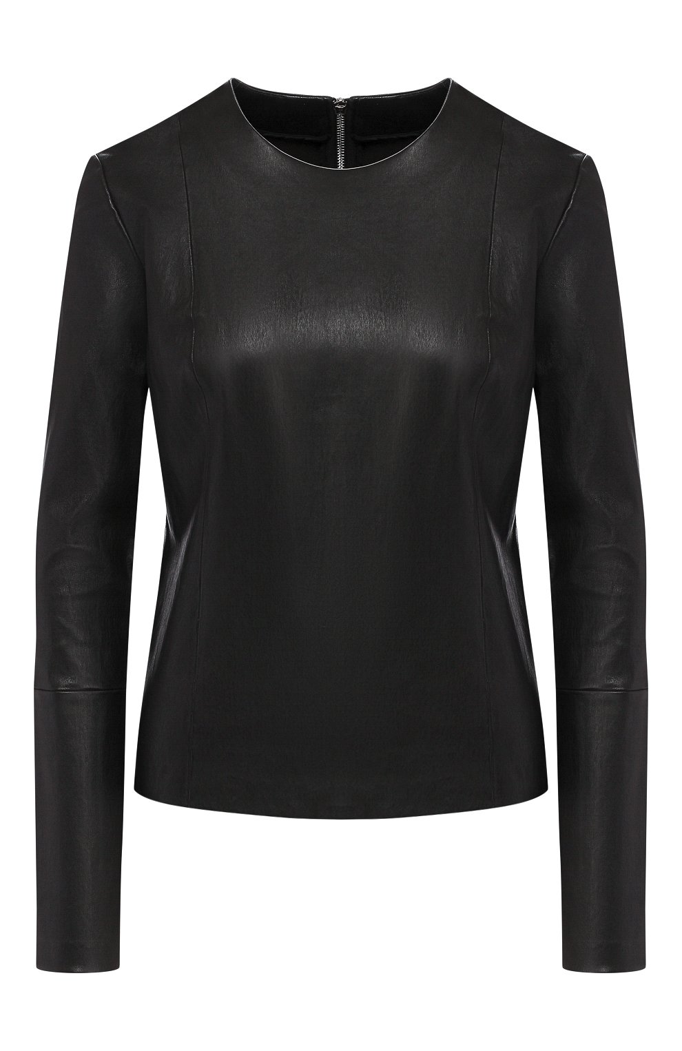 Кожаный топ HELMUT LANG черного цвета по цене 92650 руб., арт. J05HW501, фото 1 Кожаный топ HELMUT LANG, арт. J05HW501, фото 1