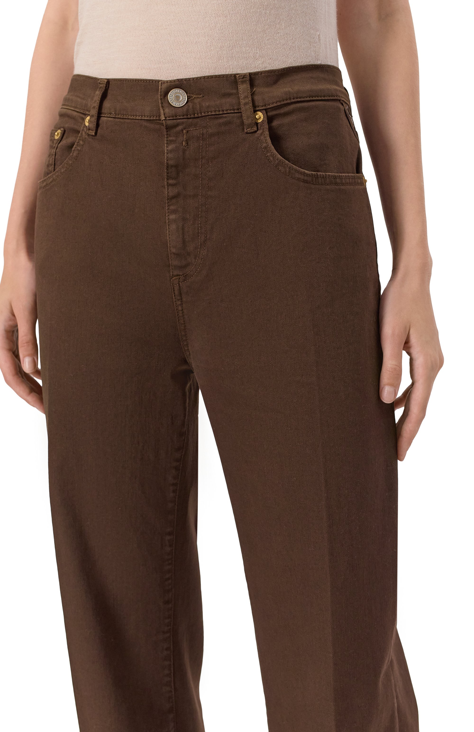 Джинсы REPLAY темно-коричневого цвета по цене 19000 руб., арт. WB521 .000.8488790, фото 5 Джинсы REPLAY, арт. WB521 .000.8488790, фото 5