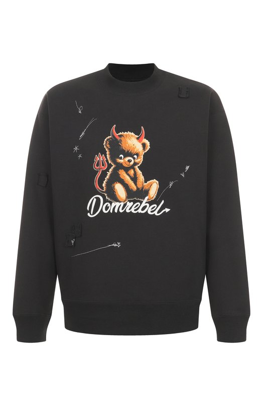 Хлопковый свитшот DOMREBEL M DIABL0 BEAR/SWEATSHIRT Серый M DIABL0 BEAR/SWEATSHIRT