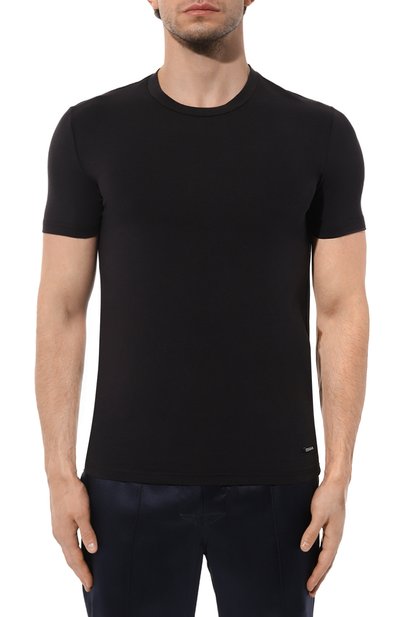 Хлопковая футболка ZEGNA темно-синего цвета по цене 13400 руб., арт. N3M201680, фото 3 Хлопковая футболка ZEGNA, арт. N3M201680, фото 3