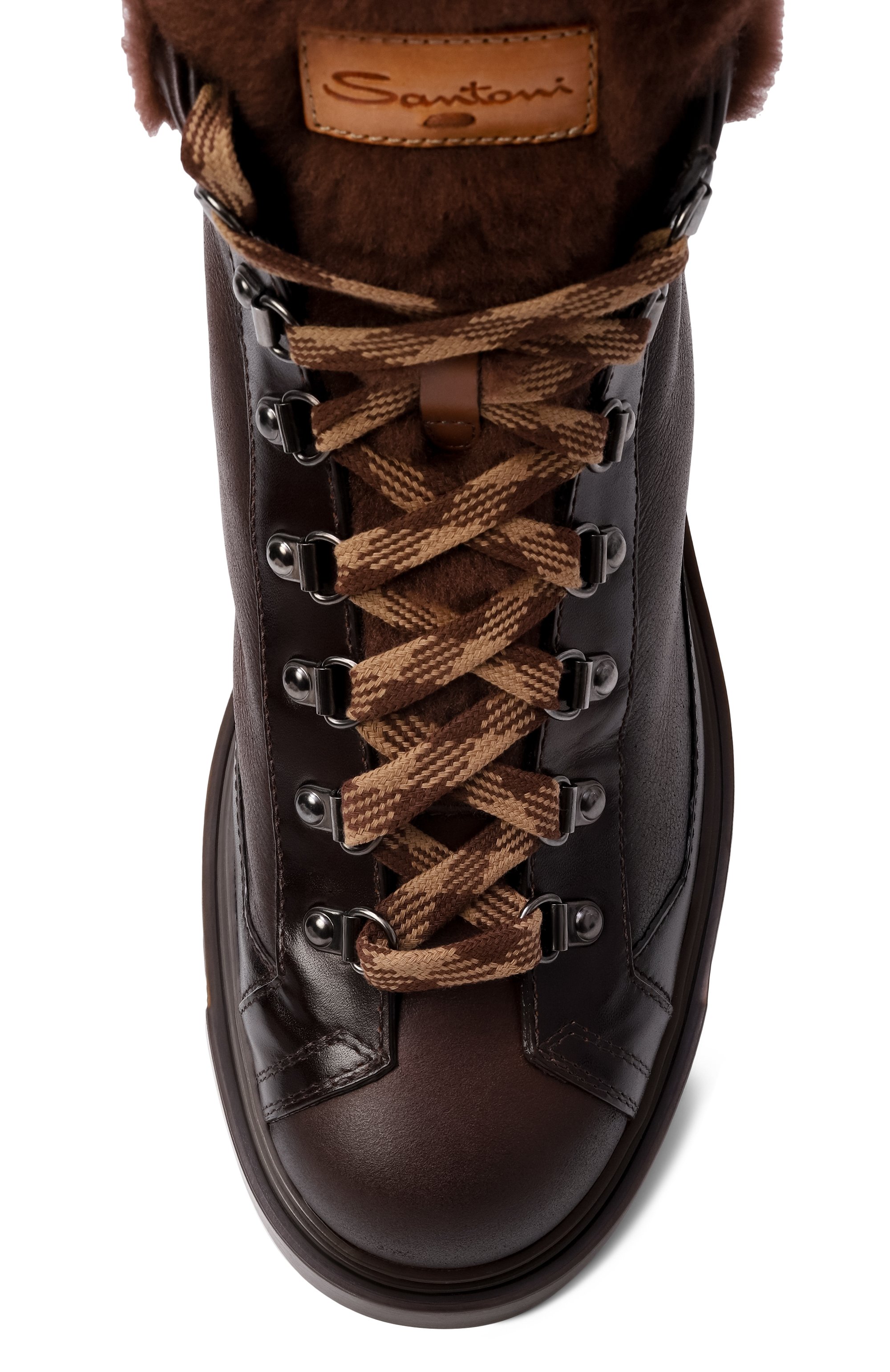 Кожаные хайкеры st. moritz SANTONI, арт. MGSG18274DARS0MF, фото 6