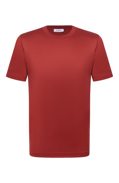 Хлопковая футболка GRAN SASSO красного цвета по цене 18200 руб., арт. 60196/74007, фото 1 Хлопковая футболка GRAN SASSO, арт. 60196/74007, фото 1