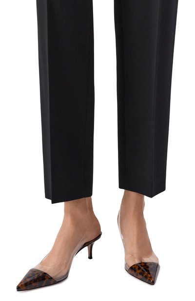 Комбинированные туфли plexi 55 GIANVITO ROSSI, арт. G95595.55RIC.NUGLEPT, фото 2