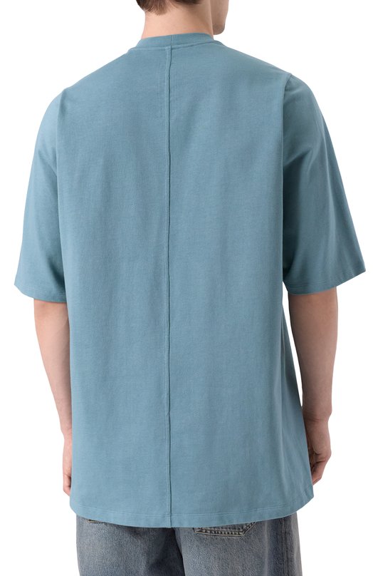 Хлопковая футболка Rick Owens RU01E5249/BA Голубой  RU01E5249/BA Фото 4