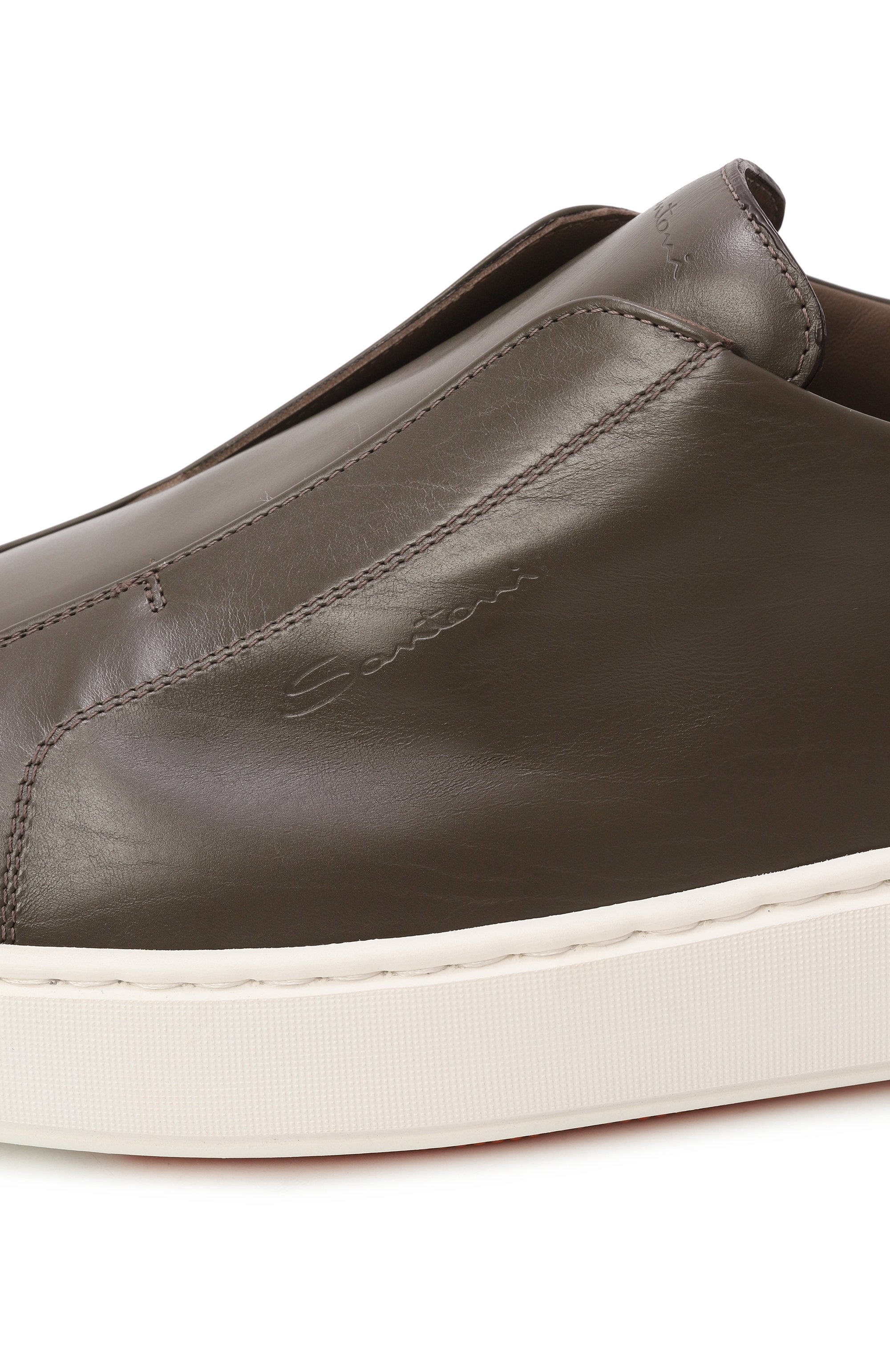 Кожаные кеды cleanic SANTONI, арт. MBCG21995BARTMVI, фото 7