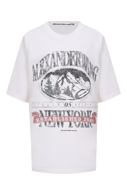 Женская хлопковая футболка ALEXANDER WANG, арт. UCC4251851