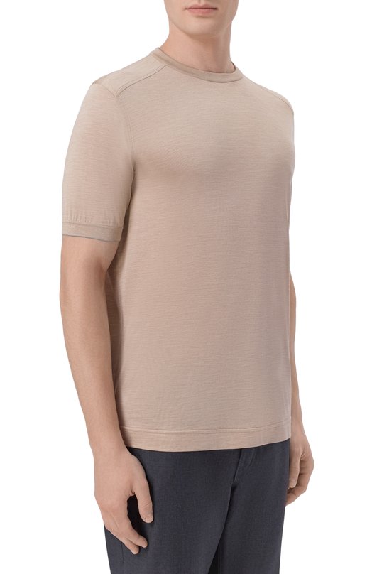 Шелковая футболка Stefano Ricci K919512G10/R25190 Коричневый  K919512G10/R25190 Фото 3