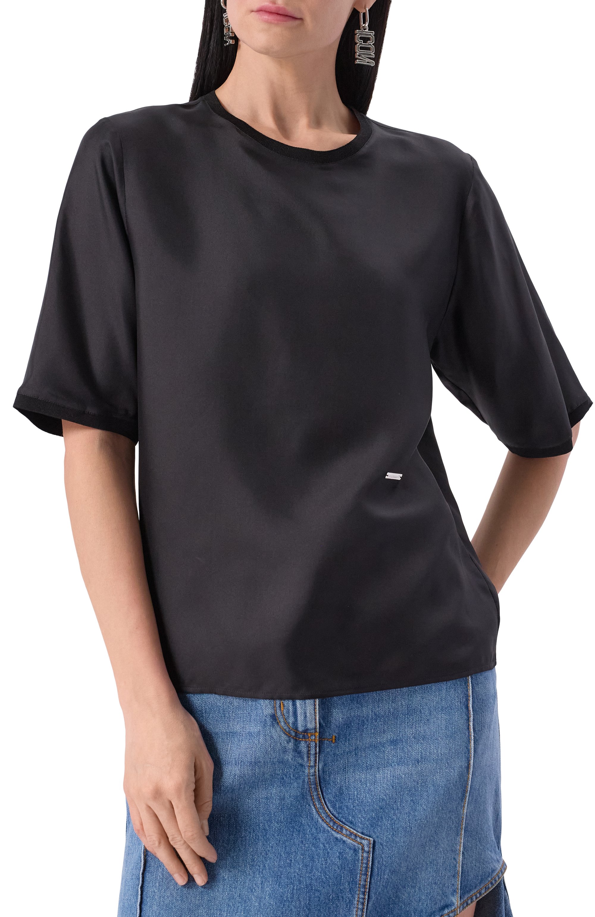 Шелковый топ DSQUARED2, арт. S75NC1108/D35139, фото 3