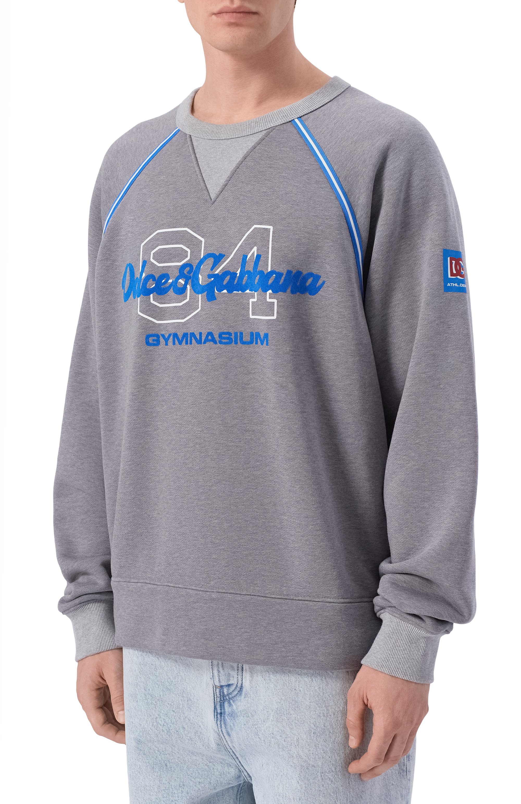 Хлопковый свитшот DOLCE & GABBANA серого цвета по цене 89950 руб., арт. G9BZMT/HU7ME, фото 3 Хлопковый свитшот DOLCE & GABBANA, арт. G9BZMT/HU7ME, фото 3