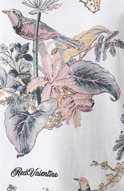 Хлопковая футболка REDVALENTINO белого цвета по цене 14450 руб., арт. TR3MG04J/4UC, фото 5 Хлопковая футболка REDVALENTINO, арт. TR3MG04J/4UC, фото 5