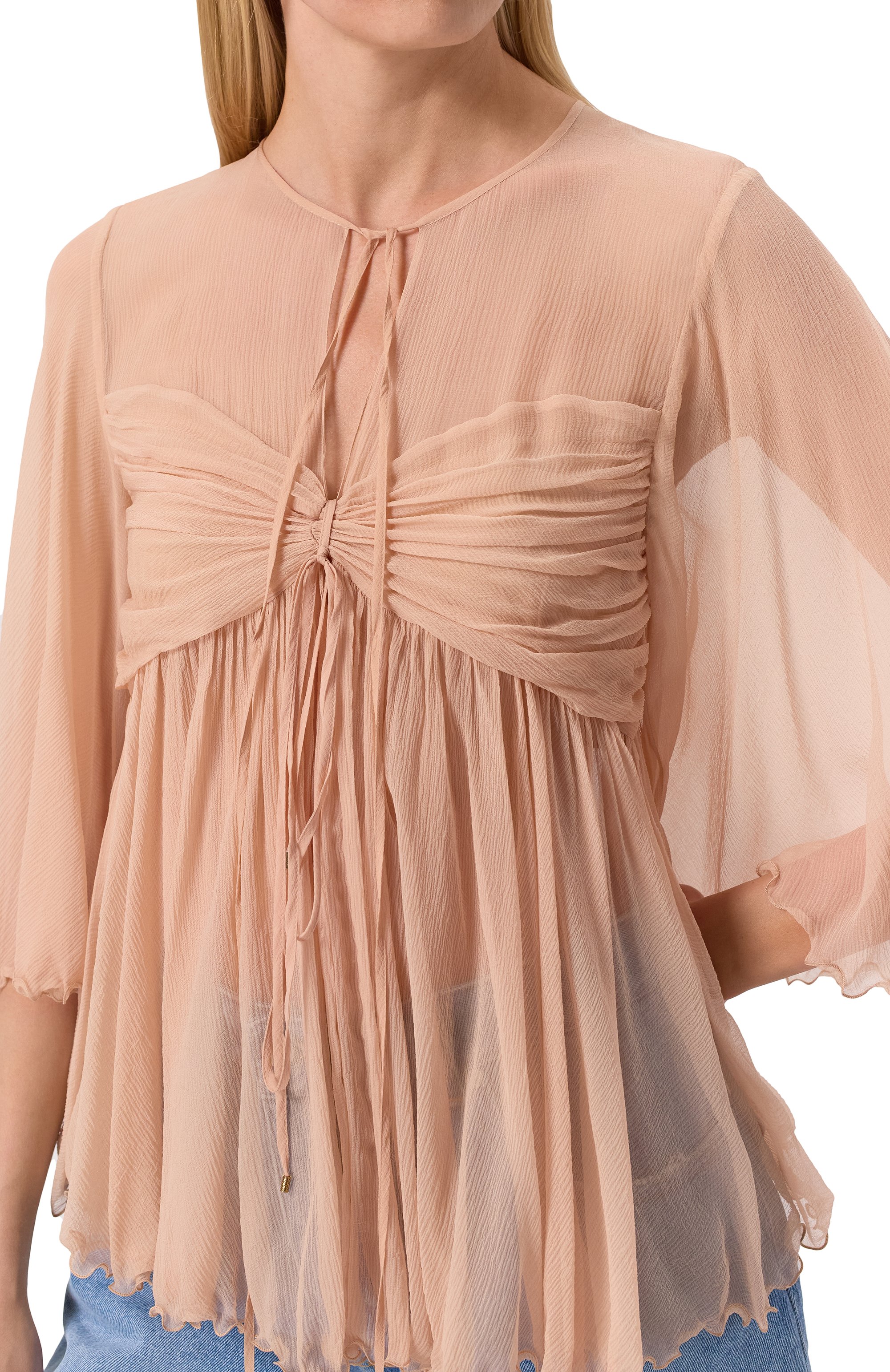 Шелковая блузка CHLOÉ, арт. CH25SHT27116, фото 5