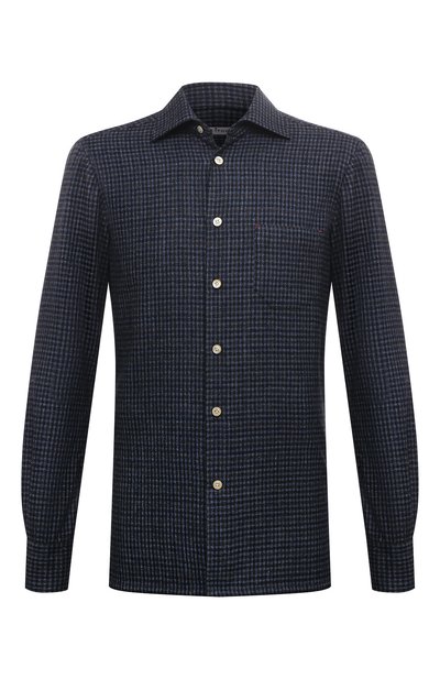 Мужская рубашка из шерсти и шелка KITON, арт. UMCNERK0143C02