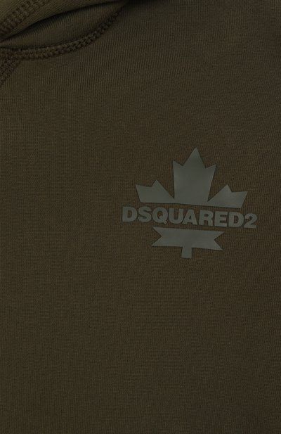 Хлопковое худи DSQUARED2 хаки цвета по цене 26350 руб., арт. DQ2735/D0AC6, фото 3 Хлопковое худи DSQUARED2, арт. DQ2735/D0AC6, фото 3