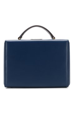Женская сумка grace small box MARK CROSS темно-синего цвета, арт. W108153G | Фото 1 (Материал: Натуральная кожа; Статус проверки: Проверена категория, Проверено; Ремень/цепочка: На ремешке; Размер: mini; Сумки-технические: Сумки через плечо, Сумки top-handle; Драгоценные камни: Проставлено; Материал сплава: Проверено, Проставлено)