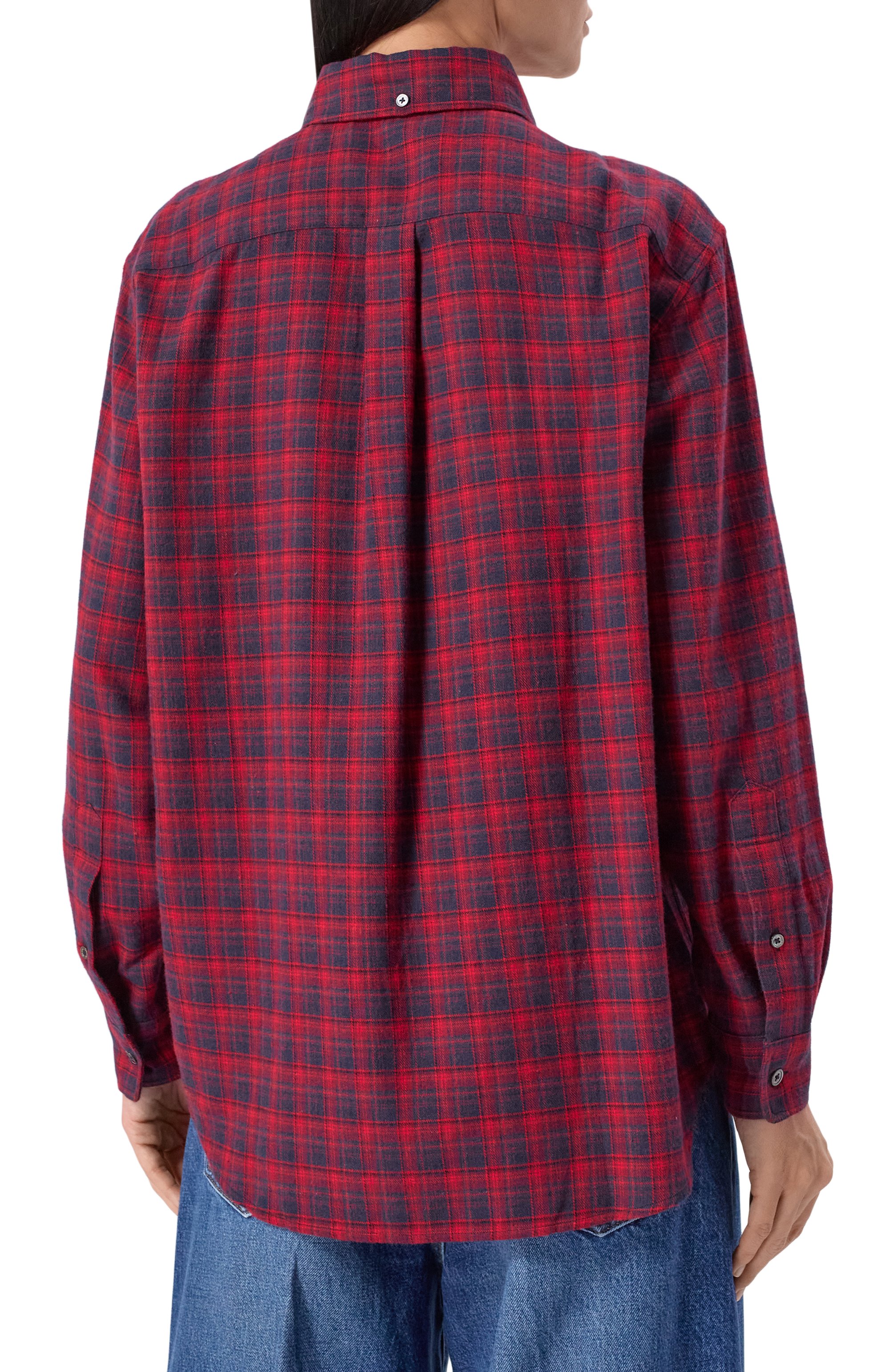 Рубашка из хлопка и вискозы DUNST разноцветного цвета по цене 14300 руб., арт. UDSH5C104R2, фото 4 Рубашка из хлопка и вискозы DUNST, арт. UDSH5C104R2, фото 4