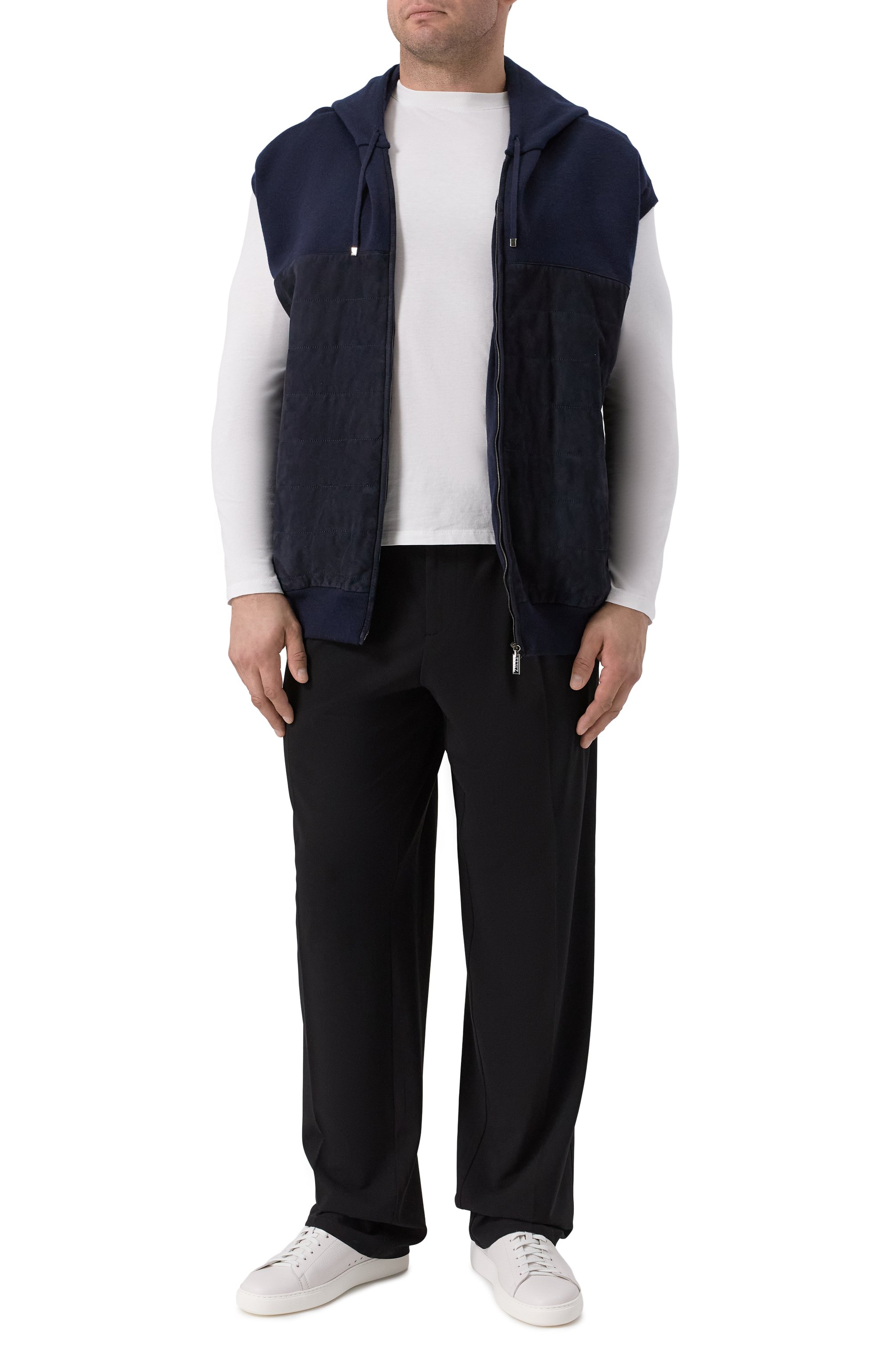 Комбинированный жилет ZILLI темно-синего цвета по цене 390500 руб., арт. JSS006M0270VPDD00/64, фото 2 Комбинированный жилет ZILLI, арт. JSS006M0270VPDD00/64, фото 2