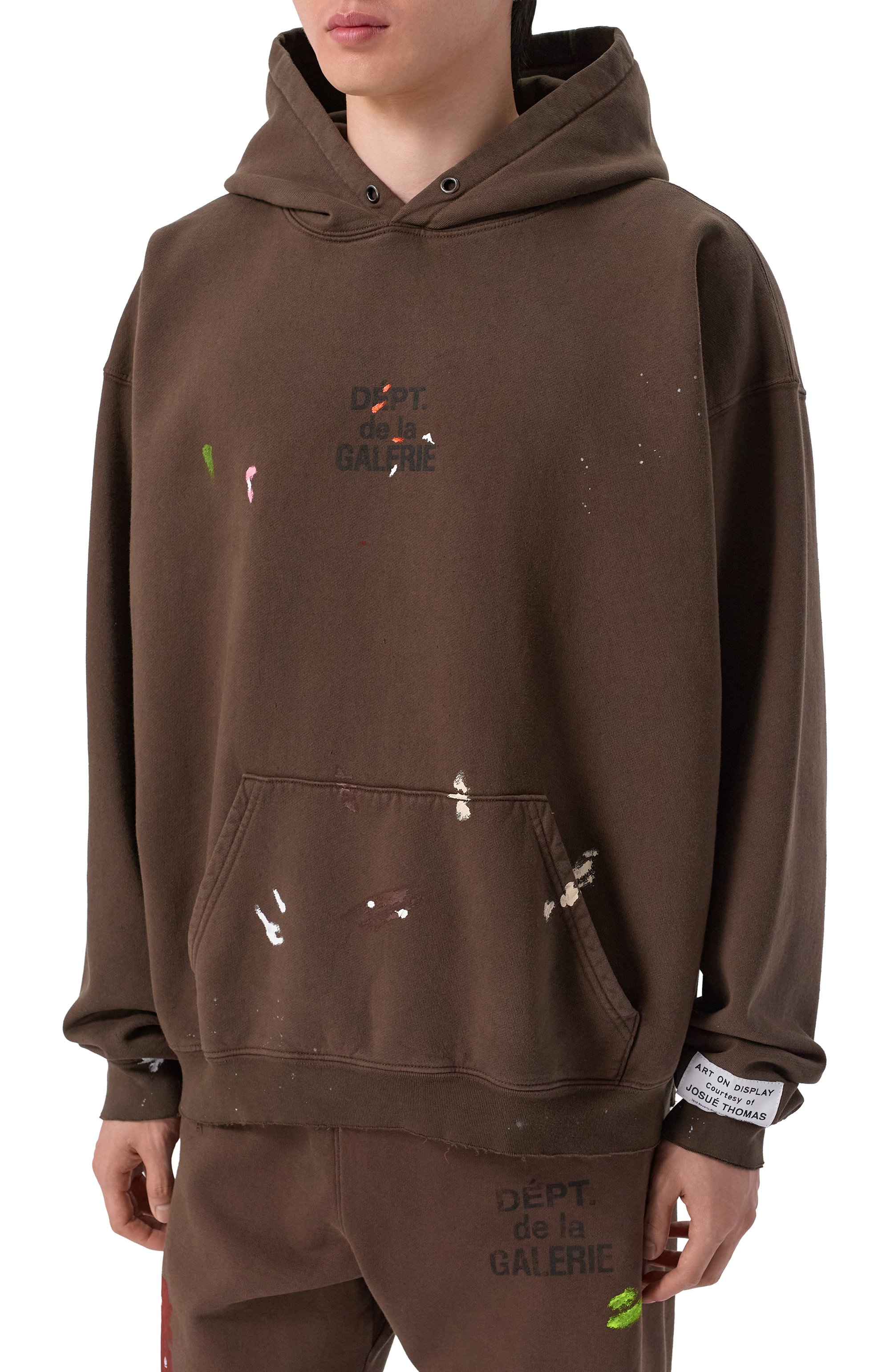 Хлопковое худи GALLERY DEPT. темно-коричневого цвета по цене 64550 руб., арт. 0UT022/C0TT0N, фото 3 Хлопковое худи GALLERY DEPT., арт. 0UT022/C0TT0N, фото 3