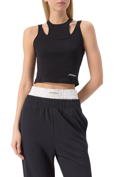 Хлопковая майка HINNOMINATE черного цвета по цене 9950 руб., арт. HMABW01627, фото 3 Хлопковая майка HINNOMINATE, арт. HMABW01627, фото 3