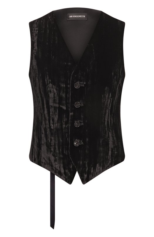 Бархатный жилет Ann Demeulemeester B0013555/FA710 Чёрный B0013555/FA710