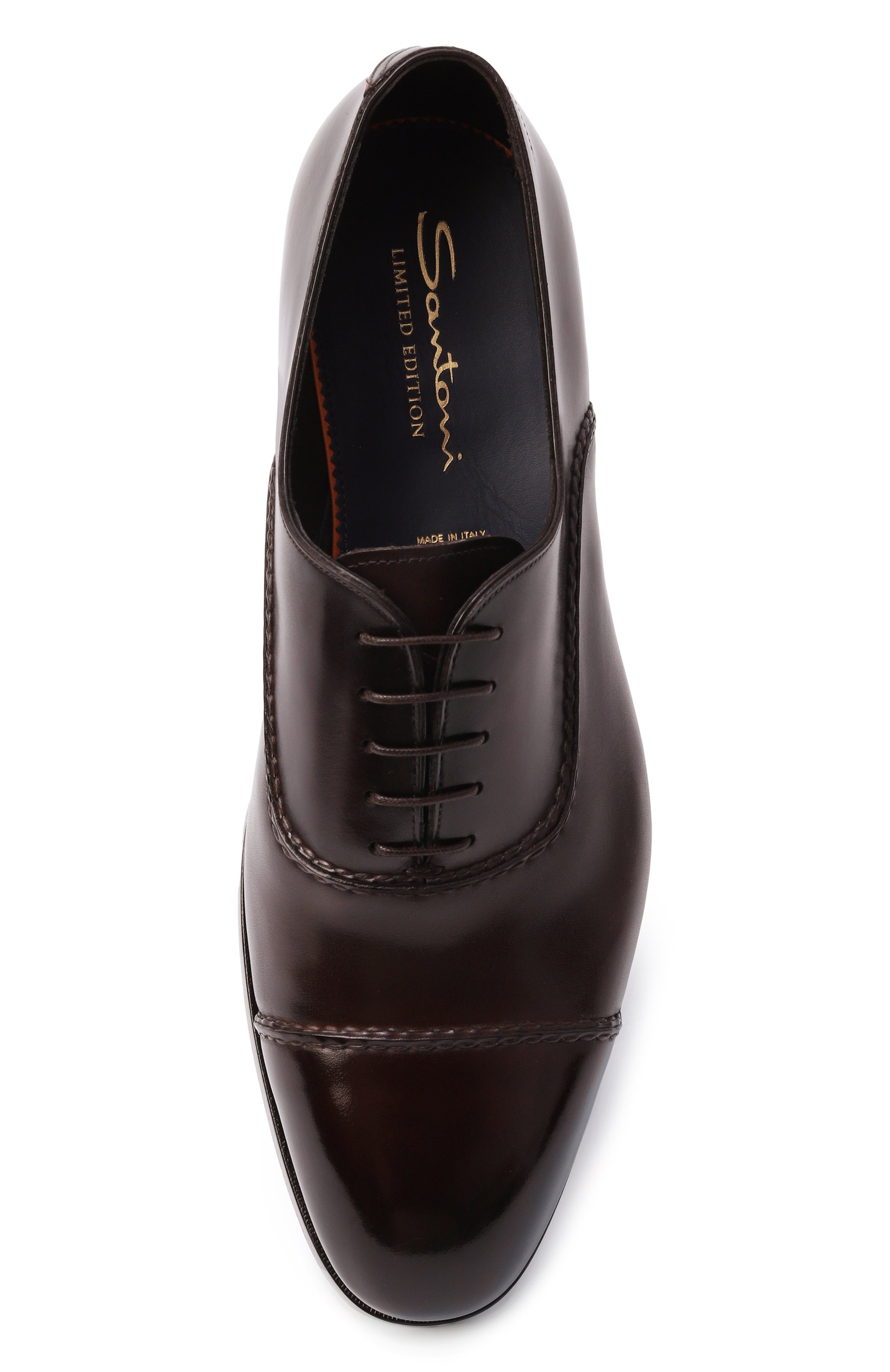 Кожаные оксфорды adrian SANTONI темно-коричневого цвета по цене 238000 руб., арт. MLAG19043DD3HF0Y, фото 6 Кожаные оксфорды adrian SANTONI, арт. MLAG19043DD3HF0Y, фото 6