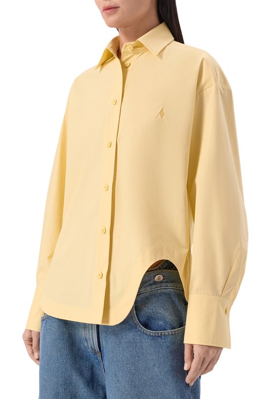 Хлопковая рубашка The Attico 260WCH00014/CCC052AA Жёлтый  260WCH00014/CCC052AA Фото 3
