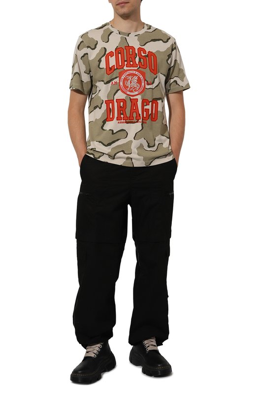 Хлопковая футболка Aeronautica Militare 242TS2304J614 Хаки  242TS2304J614 Фото 2