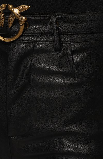 Брюки из экокожи PINKO черного цвета по цене 28500 руб., арт. 1G17XE-7105, фото 5 Брюки из экокожи PINKO, арт. 1G17XE-7105, фото 5
