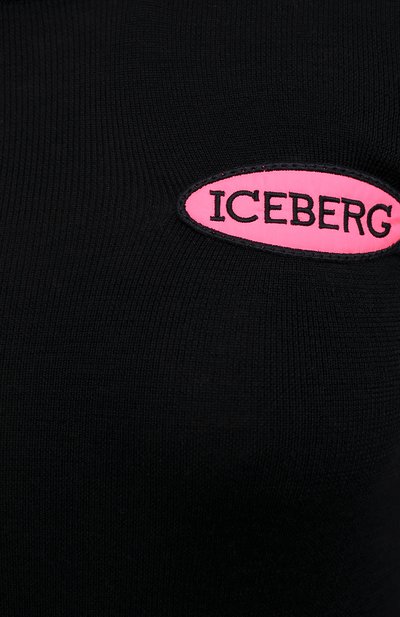 Шерстяной пуловер ICEBERG черного цвета по цене 26350 руб., арт. 20I I2P0/A008/7019, фото 5 Шерстяной пуловер ICEBERG, арт. 20I I2P0/A008/7019, фото 5