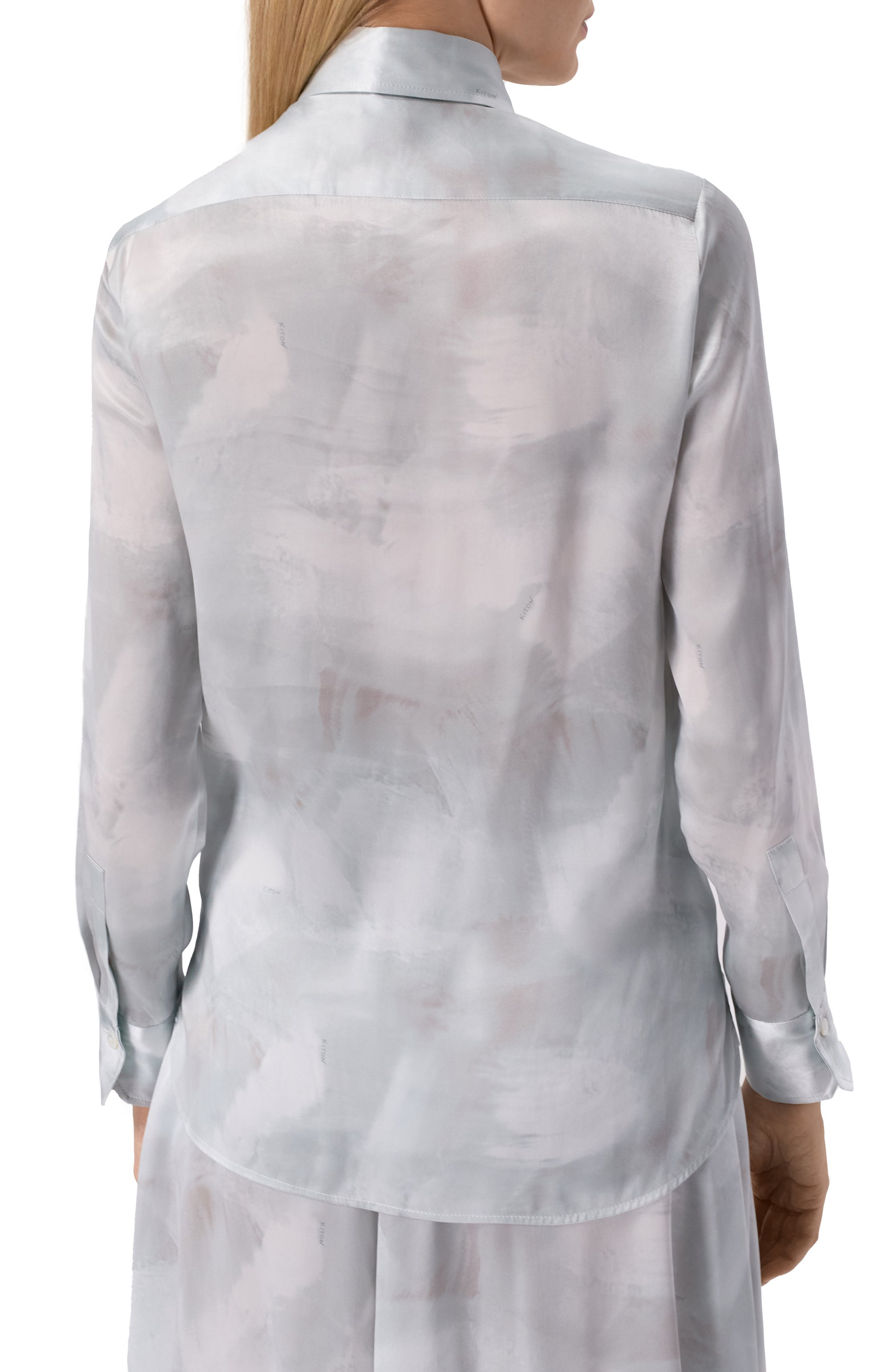 Атласная блузка KITON, арт. D48407K0926E02, фото 4