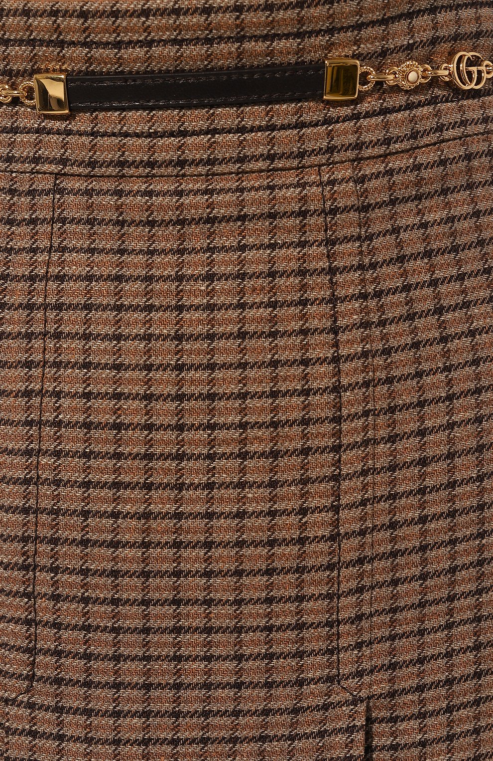 Льняная юбка GUCCI коричневого цвета по цене 201600 руб., арт. 652132 Z8AOC, фото 5 Льняная юбка GUCCI, арт. 652132 Z8AOC, фото 5