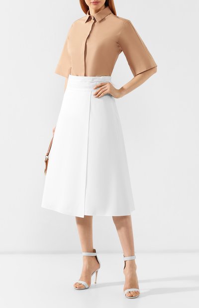 Хлопковая юбка JIL SANDER NAVY, арт. JNWM3501A/JM2434, фото 2