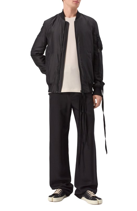 Брюки из вискозы и шерсти Ann Demeulemeester B0010304/FA556 Чёрный  B0010304/FA556 Фото 2