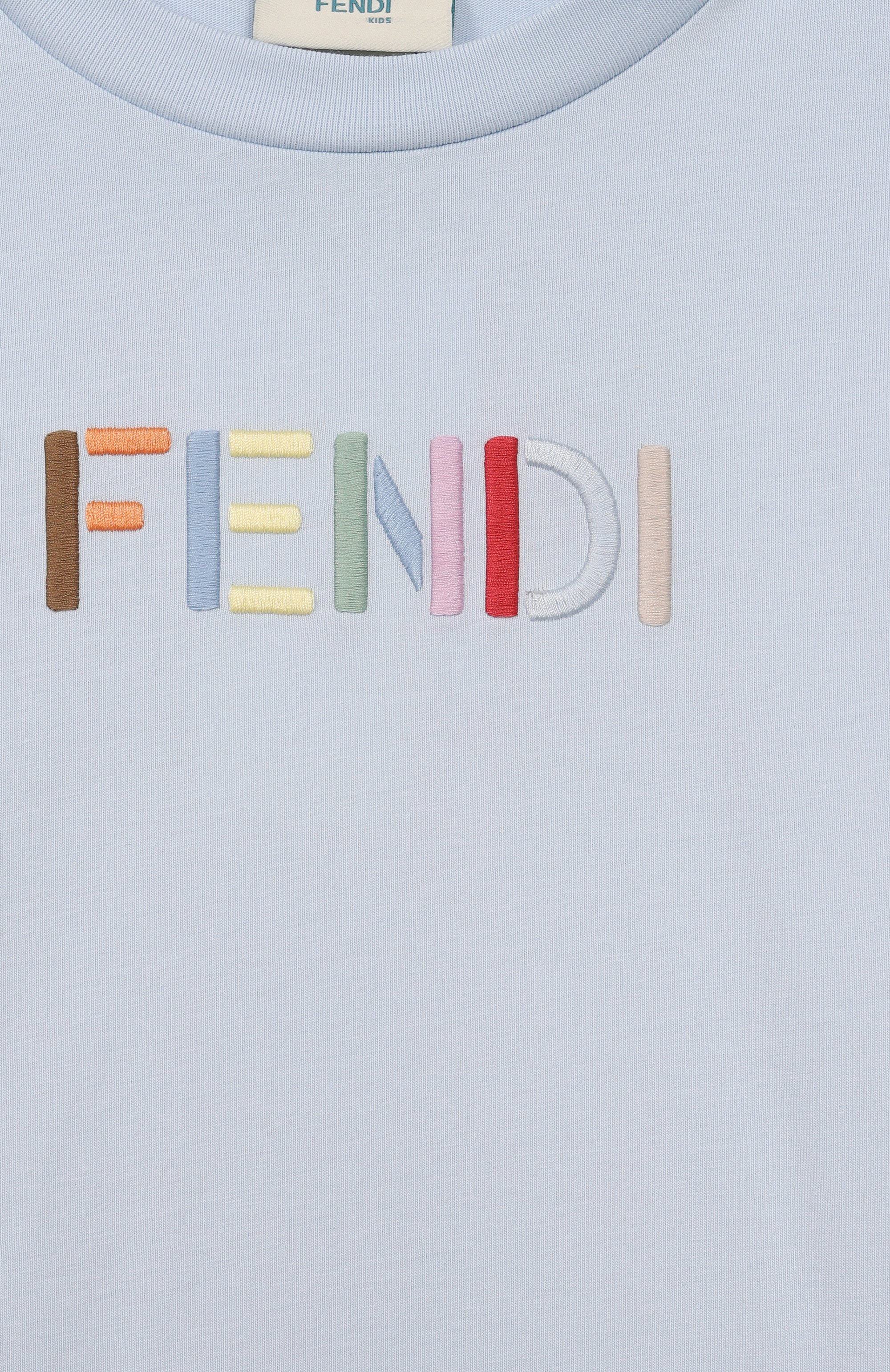 Хлопковая футболка FENDI, арт. JUI207/AY8D/8A-12+, фото 3
