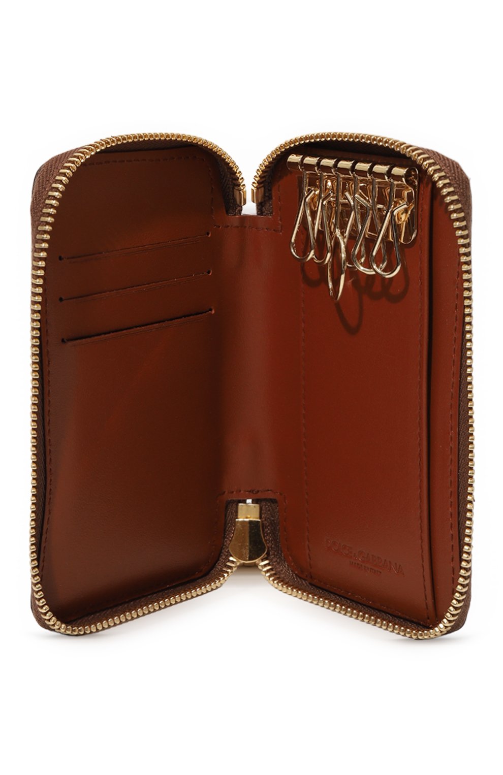 Футляр для ключей DOLCE & GABBANA коричневого цвета по цене 33000 руб., арт. BI1361/AW384, фото 3 Футляр для ключей DOLCE & GABBANA, арт. BI1361/AW384, фото 3