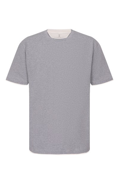 Мужская хлопковая футболка BRUNELLO CUCINELLI, арт. M0B137427