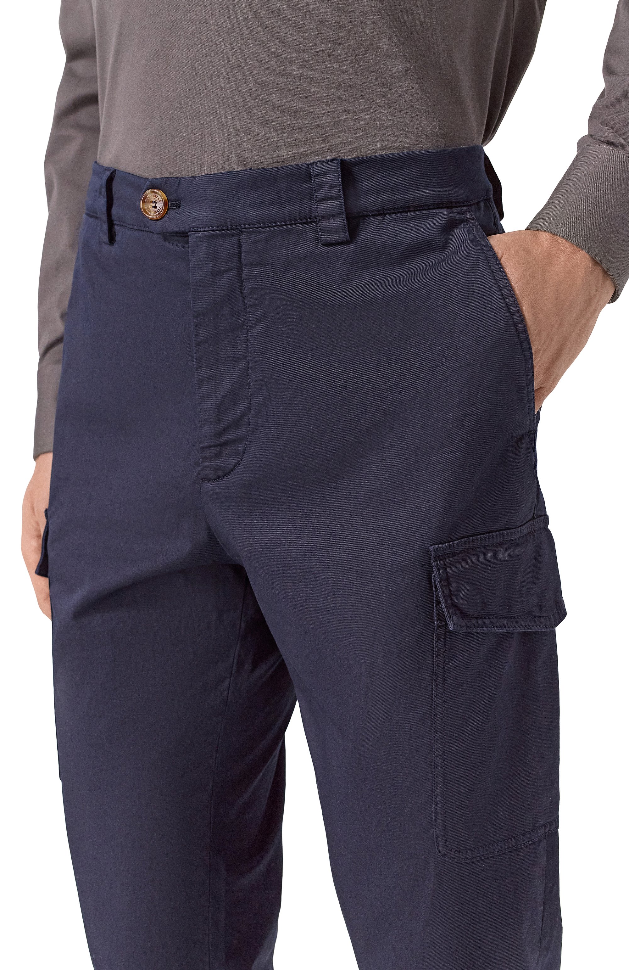 Хлопковые брюки-карго BRUNELLO CUCINELLI, арт. M289LE1890, фото 5