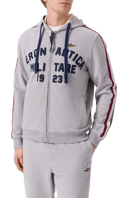 Хлопковая толстовка Aeronautica Militare FE2070UF00668 Серый  FE2070UF00668 Фото 3